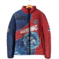 Dominican Republic Fishing Padded Jacket Caribbean Master Baiter - Wonder Print Shop