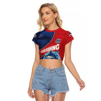 Dominican Republic Fishing Raglan Cropped T Shirt Caribbean Master Baiter - Wonder Print Shop
