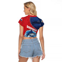 Dominican Republic Fishing Raglan Cropped T Shirt Caribbean Master Baiter - Wonder Print Shop