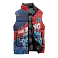 Dominican Republic Fishing Sleeveless Puffer Jacket Caribbean Master Baiter - Wonder Print Shop