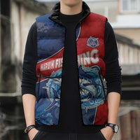 Dominican Republic Fishing Sleeveless Puffer Jacket Caribbean Master Baiter - Wonder Print Shop