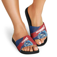 Dominican Republic Fishing Slide Sandals Caribbean Master Baiter - Wonder Print Shop