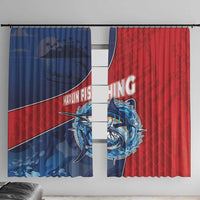 Dominican Republic Fishing Window Curtain Caribbean Master Baiter - Wonder Print Shop