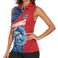 Dominican Republic Fishing Women Sleeveless Polo Shirt Caribbean Master Baiter - Wonder Print Shop