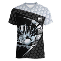 Personalized Golf Women V-Neck T-Shirt The Honeycomb Golfe