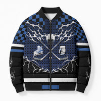 Custom Hockey Bomber Puffer Jacket Tribal Strike