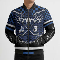 Custom Hockey Bomber Puffer Jacket Tribal Strike
