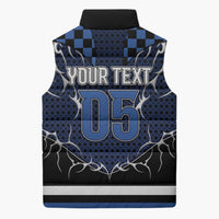 Custom Hockey Sleeveless Puffer Jacket Tribal Strike
