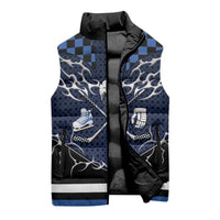 Custom Hockey Sleeveless Puffer Jacket Tribal Strike