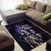Skull Area Rug Mentally Ill But Totally Chill