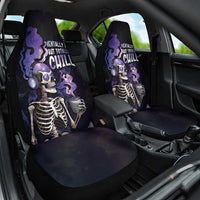 Skull Car Seat Cover Mentally Ill But Totally Chill