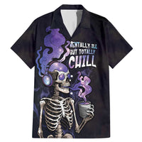 Skull Family Matching Mermaid Dress and Hawaiian Shirt Mentally Ill But Totally Chill