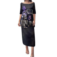 Skull Family Matching Puletasi and Hawaiian Shirt Mentally Ill But Totally Chill