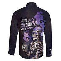 Skull Family Matching Short Sleeve Bodycon Dress and Hawaiian Shirt Mentally Ill But Totally Chill