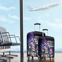 Skull Luggage Cover Mentally Ill But Totally Chill