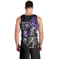 Skull Men Tank Top Mentally Ill But Totally Chill