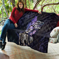Skull Quilt Mentally Ill But Totally Chill