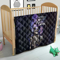 Skull Quilt Mentally Ill But Totally Chill