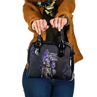 Skull Shoulder Handbag Mentally Ill But Totally Chill