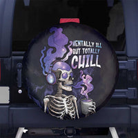 Skull Spare Tire Cover Mentally Ill But Totally Chill