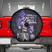 Skull Spare Tire Cover Mentally Ill But Totally Chill