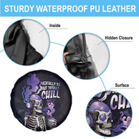 Skull Spare Tire Cover Mentally Ill But Totally Chill