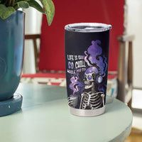 Skull Tumbler Cup Mentally Ill But Totally Chill