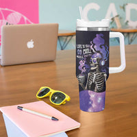 Skull Tumbler With Handle Mentally Ill But Totally Chill