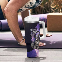 Skull Tumbler With Handle Mentally Ill But Totally Chill