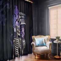 Skull Window Curtain Mentally Ill But Totally Chill