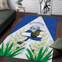 El Salvador Area Rug Torogoz Bird Map