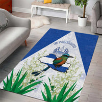 El Salvador Area Rug Torogoz Bird Map