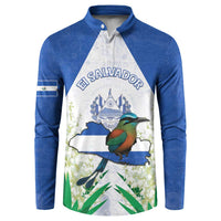 Personalized El Salvador Button Sweatshirt Torogoz Bird Map