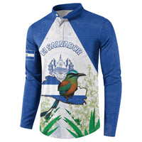 Personalized El Salvador Button Sweatshirt Torogoz Bird Map