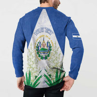 Personalized El Salvador Button Sweatshirt Torogoz Bird Map