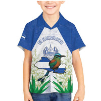 Personalized El Salvador Family Matching Mermaid Dress and Hawaiian Shirt Torogoz Bird Map