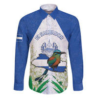 Personalized El Salvador Family Matching Off The Shoulder Long Sleeve Dress and Hawaiian Shirt Torogoz Bird Map