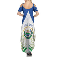 Personalized El Salvador Family Matching Summer Maxi Dress and Hawaiian Shirt Torogoz Bird Map