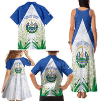 Personalized El Salvador Family Matching Tank Maxi Dress and Hawaiian Shirt Torogoz Bird Map