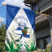 El Salvador Garden Flag Torogoz Bird Map