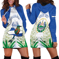 Personalized El Salvador Hoodie Dress Torogoz Bird Map