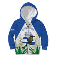 Personalized El Salvador Kid Hoodie Torogoz Bird Map