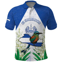 Personalized El Salvador Polo Shirt Torogoz Bird Map