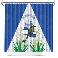 El Salvador Shower Curtain Torogoz Bird Map