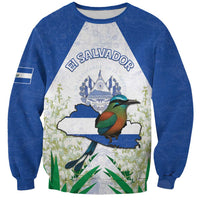 Personalized El Salvador Sweatshirt Torogoz Bird Map