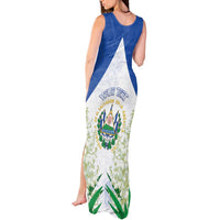 Personalized El Salvador Tank Maxi Dress Torogoz Bird Map