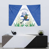 El Salvador Tapestry Torogoz Bird Map