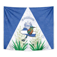 El Salvador Tapestry Torogoz Bird Map