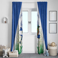 El Salvador Window Curtain Torogoz Bird Map