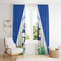 El Salvador Window Curtain Torogoz Bird Map